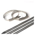 thumbnail image 1 of 304 Stepped Stainless Steel Cable Tie 4.6*300 Buckle Strong Metal Cable Binding Stepped Cable Tie ,Easily and Smoothly, 1 of 2
