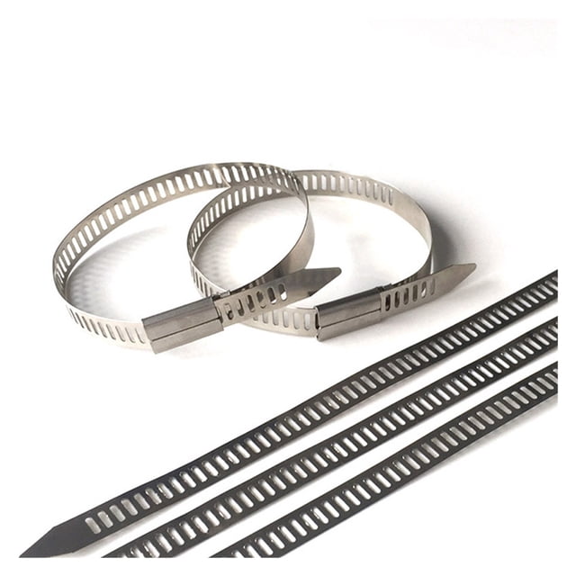 304 Stepped Stainless Steel Cable Tie 4.6*300 Buckle Strong Metal Cable Binding Stepped Cable Tie ,Easily and Smoothly