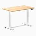 thumbnail image 1 of Desky Bureau Assis-Debout Mini Double - Teck Sublime / 40 x 24 Pouces avec Oeillets / Blanc, 1 of 10