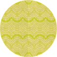 thumbnail image 1 of Ahgly Tapis Rond Lavable en Machine Intérieur Transitionnel Brun Doré Jaune, 3 Pieds Rond, 1 of 7
