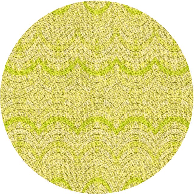 Ahgly Company Tapis Rond Lavable en Machine Intérieur Transitionnel Brun Doré Jaune, 5 Pieds Rond
