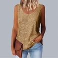 thumbnail image 2 of Plebaso Débardeurs à Paillettes à Col Ras du Cou pour Femmes, Hauts Sans Manches Scintillants, Débardeurs de Mode pour Fêtes, Tenue de Boîte de Nuit, 2 of 6