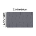 thumbnail image 3 of Fridja Washable Bathroom Mat, Memory Foam Bath Mat for Bathroom, Absorbent Bathroom Rug Non-Slip Rubber Back, 15.7''x23.6'', Dark Gray, 3 of 5