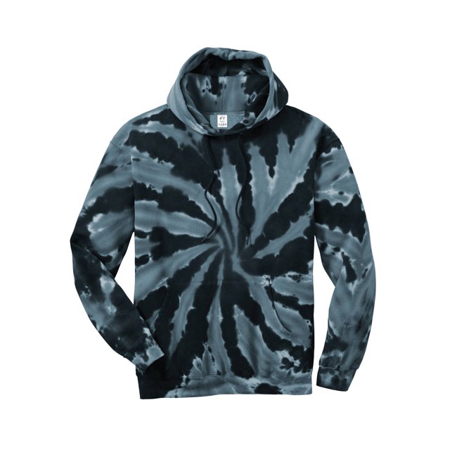 Gravity Threads Mens Tie-Dye Pullover Hoodie Sweater - Black - Medium
