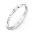 thumbnail image 3 of East-West Stackable Baguette Ring in 10K White Gold, 3 of 3