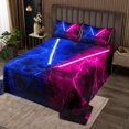 thumbnail image 2 of Erosebridal Galaxy Lightsaber Coverlet Set Queen, Modern Rectangle Bedding Set, Futuristic Decor 3pcs, 2 of 5