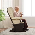 thumbnail image 4 of Patiojoy Ergonomic Rocking Chair Baby Nursery Chair Glider with Ottoman Light Beige, 4 of 10