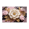 thumbnail image 2 of CaiYueKe Floral Diatomite Bath Mat - Super Absorbent Fast Drying Non Slip Washable Bathroom Rug, Water Absorbing Shower Mat for Toilet Kitchen Laundry Room Entrance Floor Mat, 2 of 7