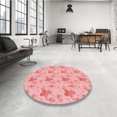 thumbnail image 4 of Ahgly Company Machine Washable Indoor Rectangle Transitional Flamingo Pink Area Rugs, 5' x 7', 4 of 7