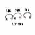 thumbnail image 3 of Ensemble de Perçage de Septum 10 Pcs - Circulaire en Fer à Cheval, Septum, Aiguille, Pinces, Gants, 3 of 5