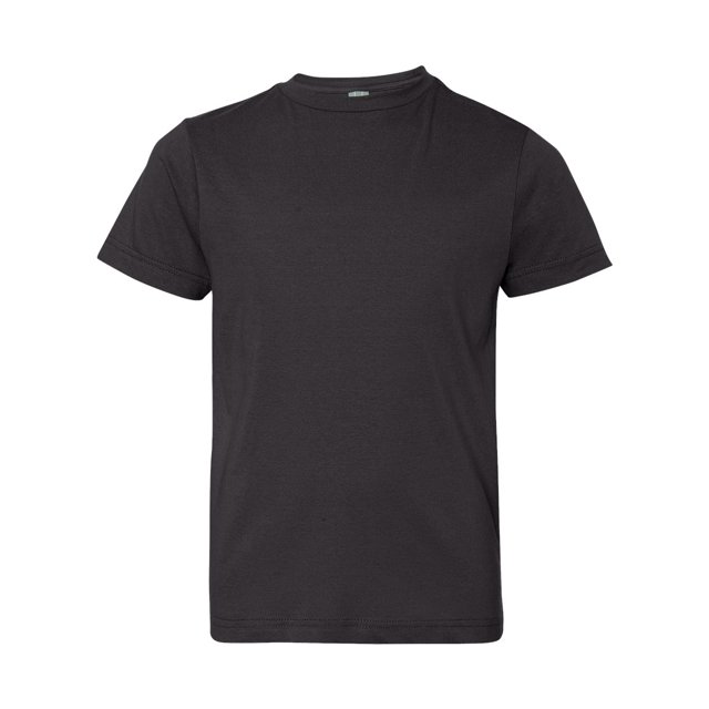 Youth Fine Jersey Tee, XS, Black