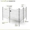 thumbnail image 4 of in H ( Fence Panels + Gate) No Dig Easy Install Zippity Metal Fence Decorative Fence for Garden Fencing For Dogs Temporary Fence Garden Fence Animal Barrier WF, 4 of 8