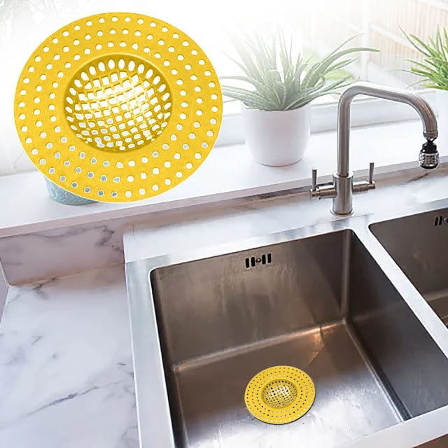 mtvxesu Plastic Scalable Sink Filter for Kitchen and Bathroom Drainage, Easy to Clean, 1 Count