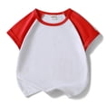 thumbnail image 2 of MIASHUI Kids Boys Girls Tees T-Shirts Short Sleeve Basic Layering Tops,Red,8-9 Years, 2 of 6