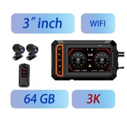 3 Inches Motorcycle GPS 4K Dashcam With IP67 Waterproof Dual Lens Motorcycle Black Box Night Vision Video Recorder Dash Cam ,Clear Images