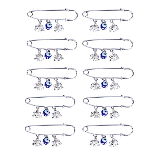 10 Pcs Broche Résiste à la Négtivité Apporte Bonne Chance Belle Couleur Large Gamme Applications Costume Broche