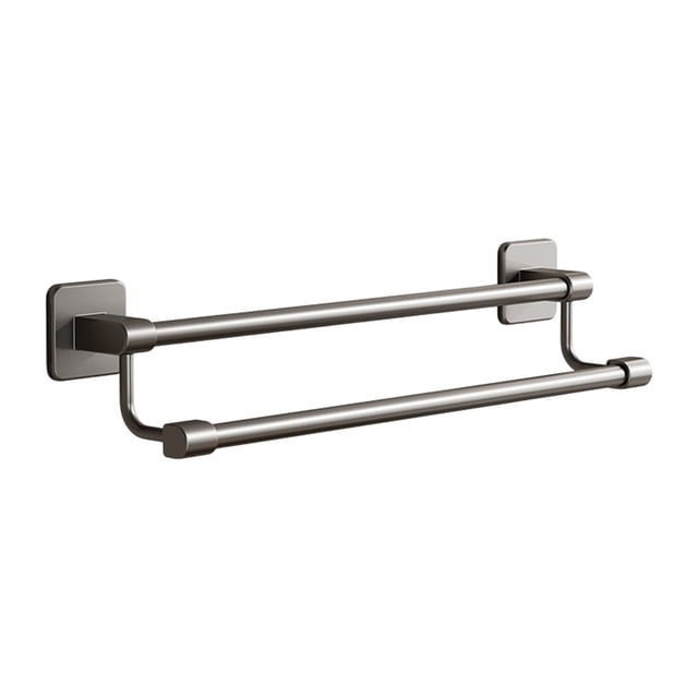 PEONAVET Storage Rack Bathroom Towel Rack Punch Free Bathroom Storage Rack Patch Towel Rack Wall Mounted Double Pole Space Towel Rack