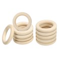 thumbnail image 1 of Unique Bargains 35mm Wooden Rings for Crafts, 30 Pack Natural Wood Rings Unfinished Wood Loop Circle, 1 of 8