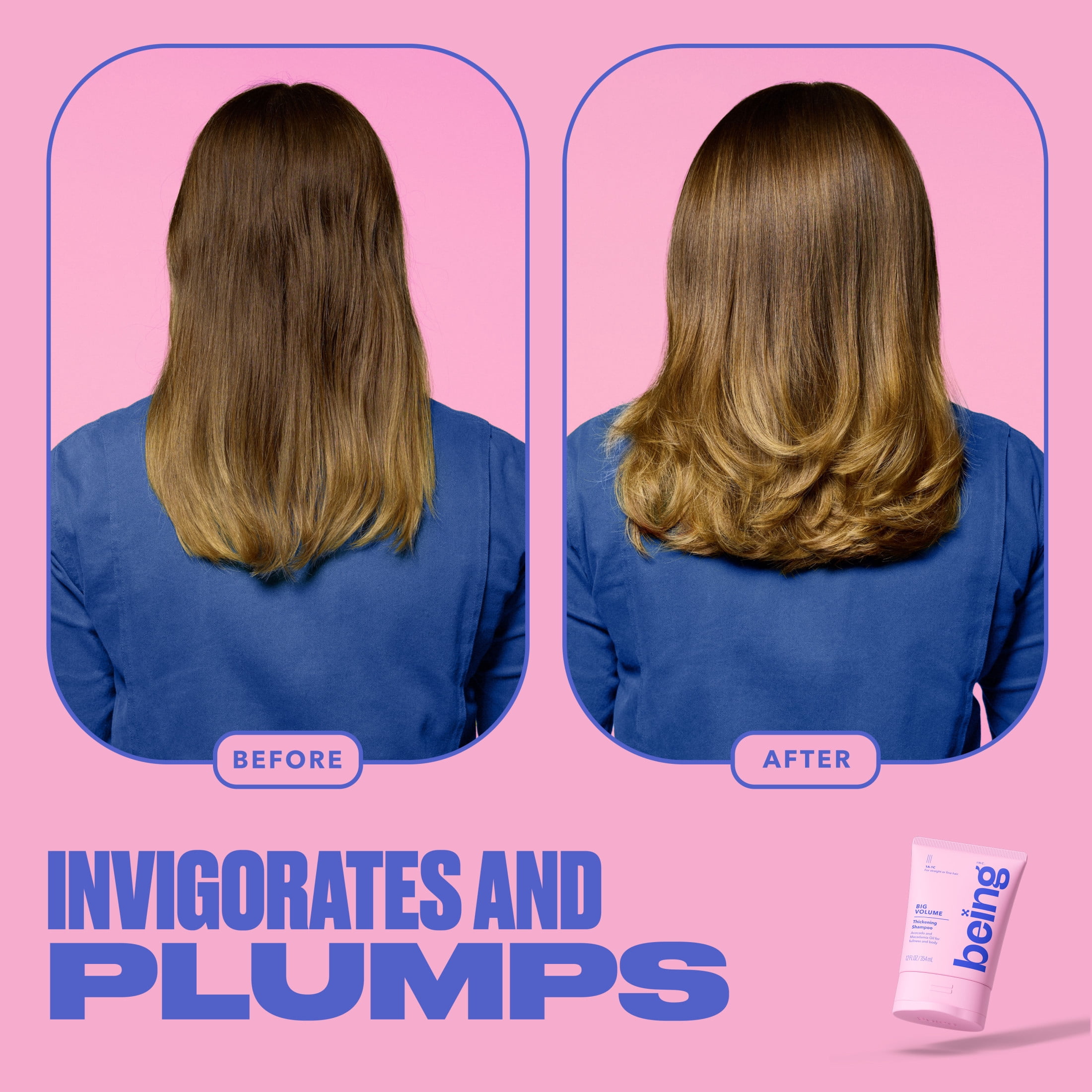 being BIG VOLUME Thickening Shampoo with Avocado and Macadamia Oil 354mL