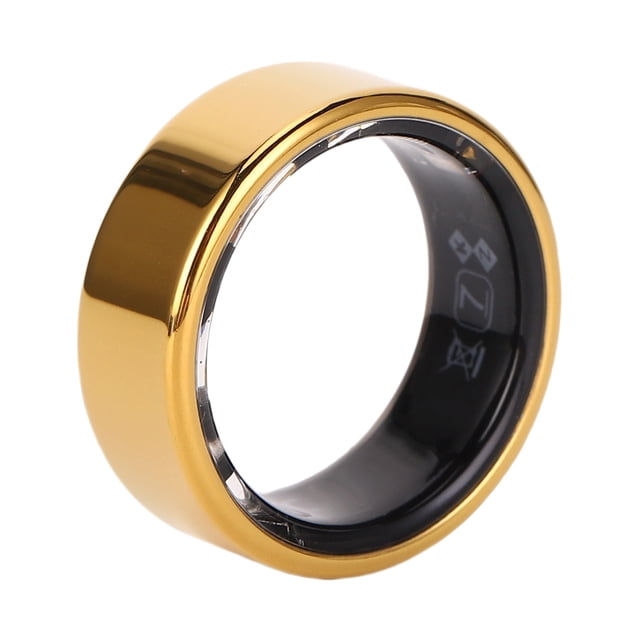Smart Ring Fitness Tracker, Smart Health Ring IP68 Water Proof Camera Shutter Remote Gold Thin Lightweight Step Counter for Cycling for Women Type 6,Type 7,Type 8,Type 9,Type