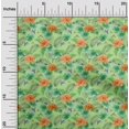 thumbnail image 2 of oneOone Popeline de Coton Tissu Vert Clair Matériel de Robe Tropicale Tissu Imprimé Tissu au Mètre 56 Pouces de Large, 2 of 5