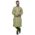 thumbnail image 4 of Atasi Kurta Pyjama de Fête pour Hommes Col Mandarin Manches Longues Kurta Pyjama Ethnique, 4 of 5