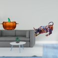 thumbnail image 2 of Elodie Couvercle de Bonbonnière en Verre Citrouille Figurines de Taureau en Résine Moderne Pot à Biscuits Orange Sculpture Colorée Feng Shui Collection Ornement de Bureau de Salon, 2 of 8