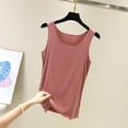 thumbnail image 1 of lSLJS Débardeur Femme Été Couleur Unie Col Rond Sans Manches Tunique Décontractée Hauts Blouse, Débardeurs Femme, 1 of 4