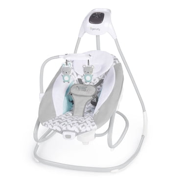 Ingenuity SimpleComfort Compact Soothing Swing & Rocker - Raylan, Age Group 0 - 9 Months; from 6 to 20 lbs
