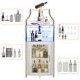 thumbnail image 4 of Armoire de Bar d'Angle, Armoire à Vin Moderne avec Tablettes de Rangement et Porte en Treillis, Armoire de Rangement pour Alcools de Bar à Domicile avec Support en Verre pour Salon, Salle à Manger, 4 of 6