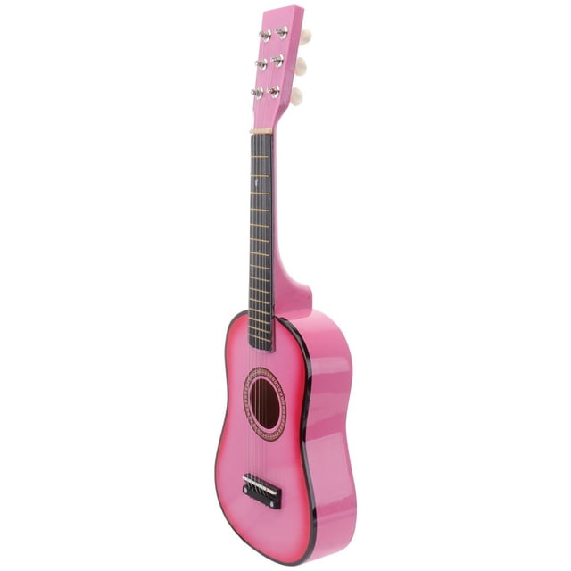 EASTIN 23 Inch Folk Acoustic Guitar Beginner Music Instrument 6-String Guitar Kids Toy (Pink)