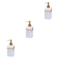 thumbnail image 2 of Ruiboury Resin Soap Dispenser Reusable for Tabletop Kitchen Shower Shampoo Bathroom White Gold 500ml 3Set, 2 of 6