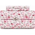 thumbnail image 1 of King Size Bed Sheets Piece Floral Pattern Sheets King Deep Pocket Sheet Grey Lotus, 1 of 7