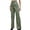 Green, variant on Gupgi Women Leather Pants High Waist Straight Slimming Pocket Fall Trousers