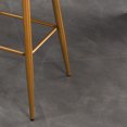 thumbnail image 3 of Homylin Modern Counter Height Bar Stools Set of 2, 30" Upholstered Bar Chairs Dining Stool with Backs, Golden Legs and Footrest for Home Bar Kitchen Island, 3 of 9