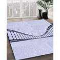 thumbnail image 3 of Ahgly Company Tapis d'Intérieur Lavable en Machine Carré Transitionnel Lavande Bleu, 6 Pieds Carré, 3 of 7