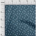 thumbnail image 1 of oneOone Velvet Teal Blue Fabric Florals Craft Projects Decor Fabric Printed By The Yard 58 Inch Wide, 1 of 1
