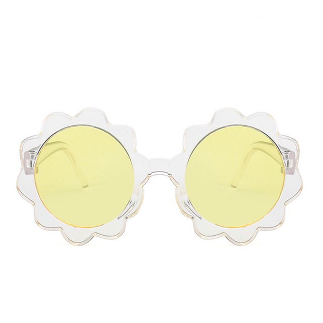 Kmbangi Kids Beach Sunglasses, Round Flower Shape UV400 Protection Sunglasses