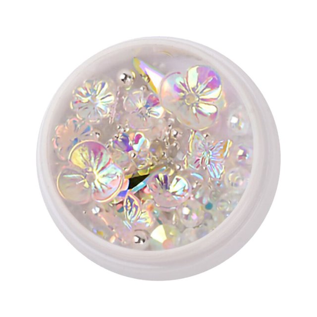 maskred 1/2/3/5 Art Crystal Flower Shining Rhinestone Pearl Sequin Rhinestone Manicure Decoration No.2 1 Pc
