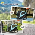 thumbnail image 4 of Aosom 2-in-1 Dog Bike Trailer, Pet Stroller with Hitch for Large Dogs, Blue, 4 of 9