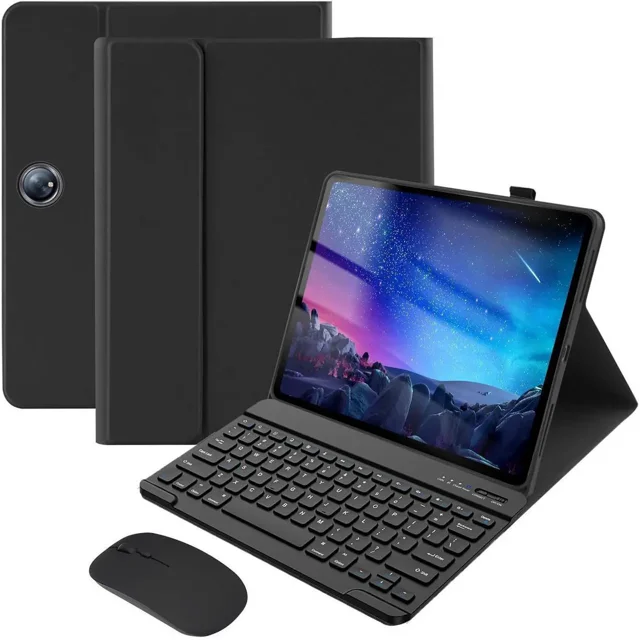 Étui Clavier Bluetooth avec Souris pour OnePlus Pad Go / Oppo Pad Air 2 / Oppo Pad Neo 11.4 Pouces Housse de Protection avec Souris / Clavier Sans Fil