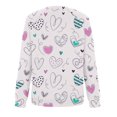 thumbnail image 5 of Qertyioot T-Shirt Graphique pour Femmes de la Saint-Valentin à Manches Longues, Chandail Mince Imprimé Décontracté à Col Rond /, 5 of 5