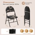 thumbnail image 3 of Costway 12 PCS Folding Padded Party Chairs with Metal Frame PVC Leather Stackable Chairs, 3 of 7