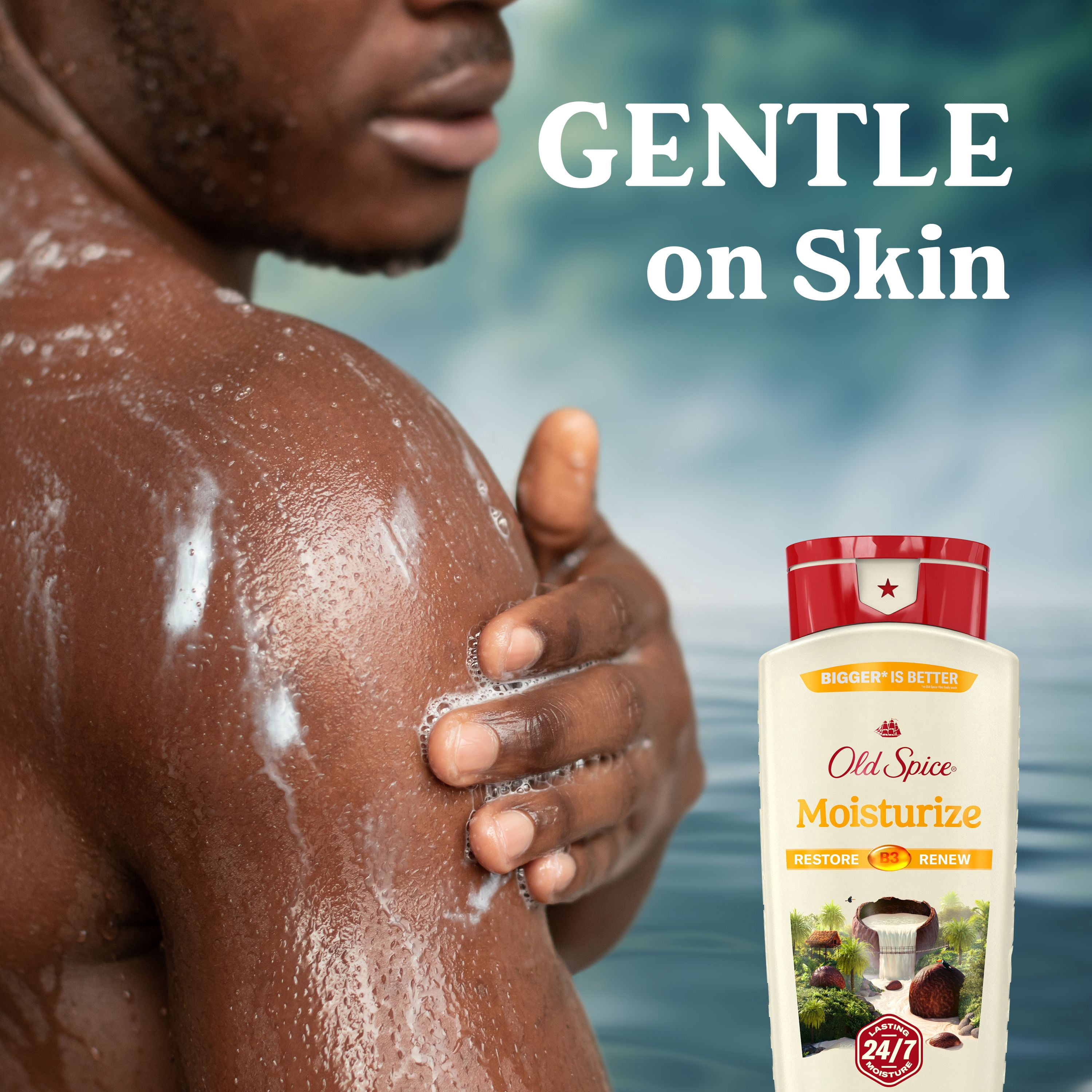 Old Spice Nettoyant pour le Corps pour Hommes Hydrate avec Beurre de Karité