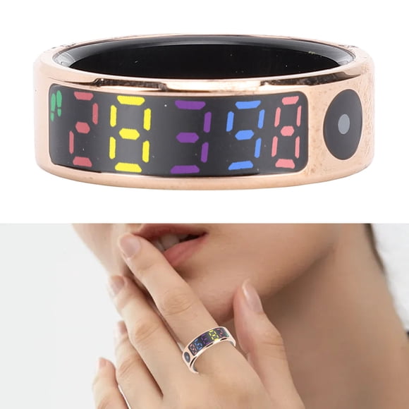 Bague Intelligente de Suivi de Santé, Suivi du Sommeil en Acier Inoxydable Modes Sportifs Multiples Bague de Santé Intelligente 5ATM Étanche Écran Couleur pour Femmes pour Cyclisme Type 8, Type 9, Type 10, Type
