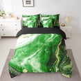 thumbnail image 2 of YST Abstract Artwork 7-Piece Comforter Set, Green Marbling Bedding Set, Queen, 2 of 4
