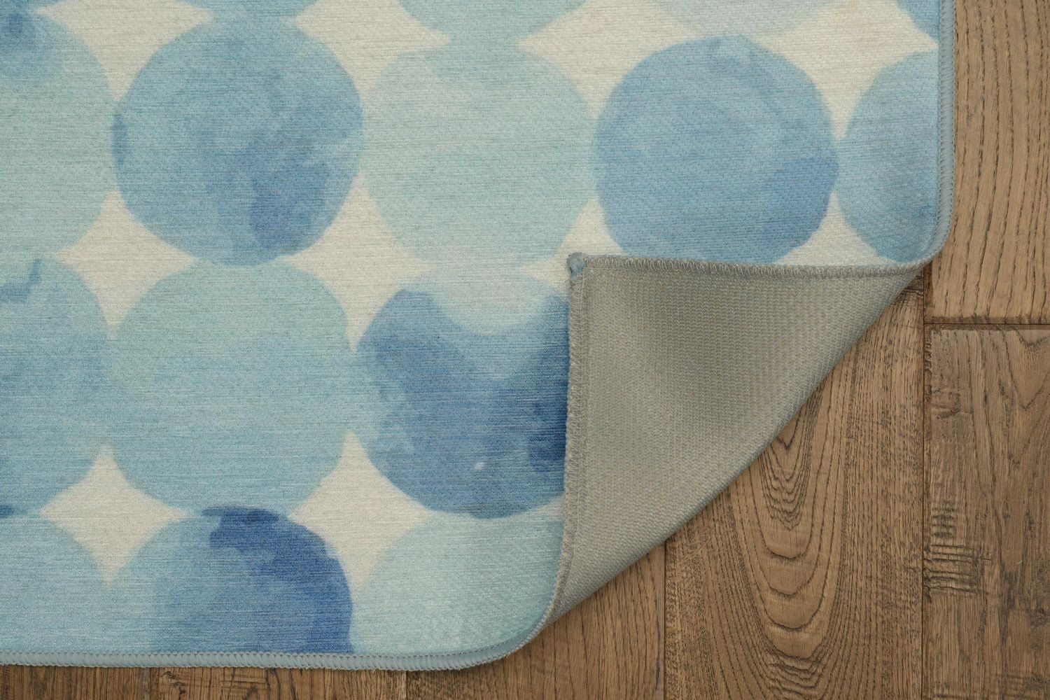 Tapis d'extérieur lavable Lakeland bleu & ivoire 5 pi x7 pi