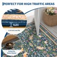 thumbnail image 2 of Garvee 8'x10' Floral Animal Print Area Rug Washable Rugs, Low Pile Stain Resistant Rug Botanical Bird Soft Carpet for Living Room Bedroom Dining Room, Blue, 2 of 8