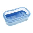 thumbnail image 1 of Bunblic Turtle Tank Detachable Indoor Decor Case Container Habitat Reptile Tank for Pet Turtle Small Amphibious Creatures Hermit Crabs L blue, 1 of 8