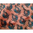 thumbnail image 4 of oneOone Silk Tabby Peach Fabric Bird Block Fabric For Sewing Printed Craft Fabric By The Yard 42 Inch Wide, 4 of 4